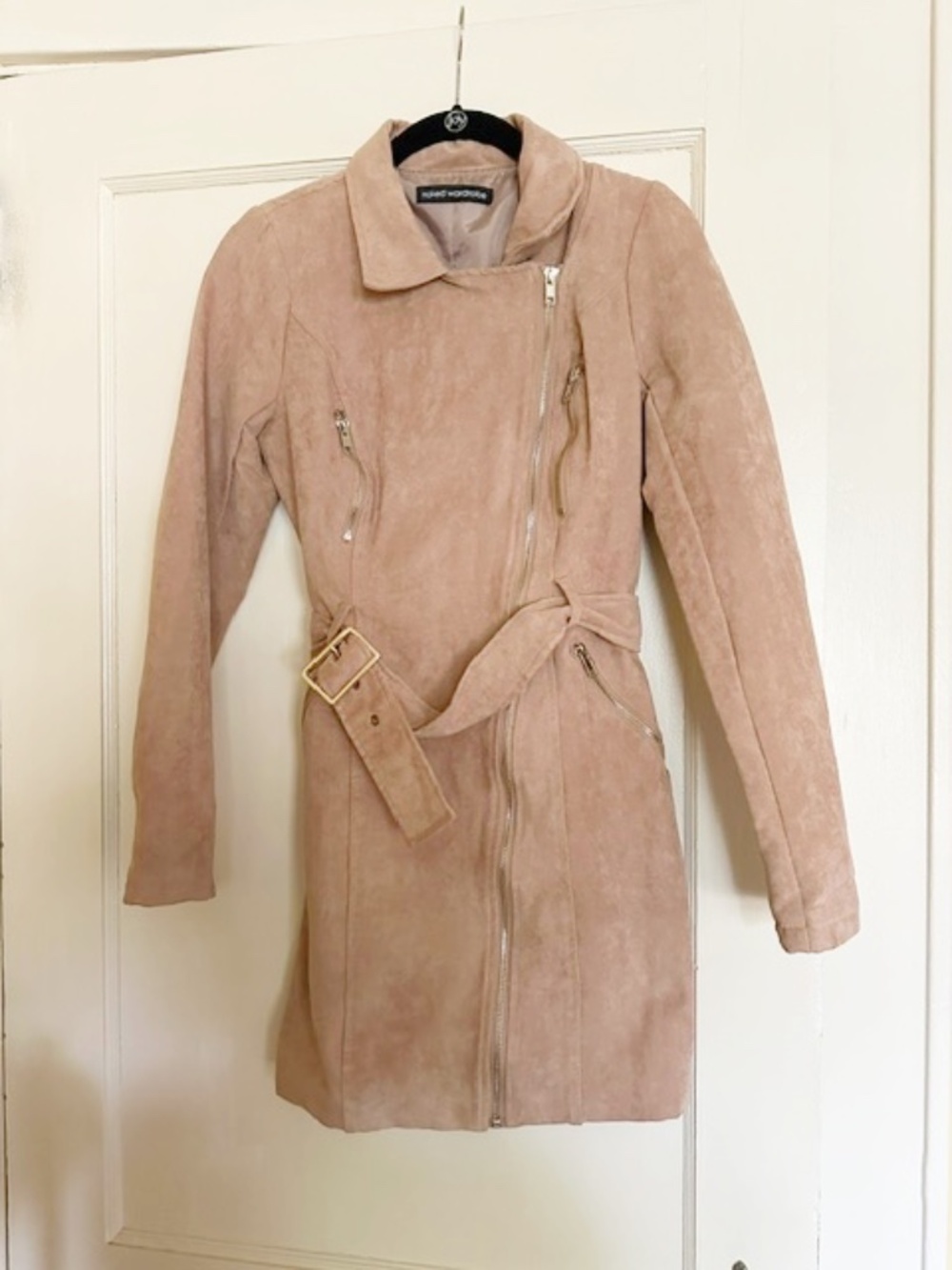Naked Wardrobe Faux Suede Jacket Dress Size Medium